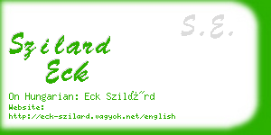 szilard eck business card